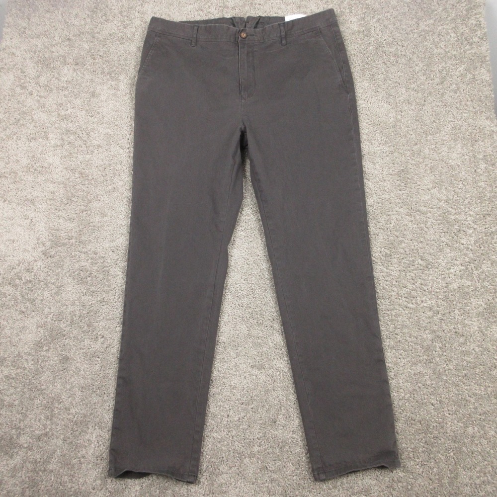 Mott & Bow Pants Mens 38x30‎ Gray Straight Trousers Chinos Khakis Casual Office